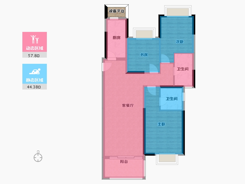 江西省-南昌市-江铃新力臻园-93.00-户型库-动静分区