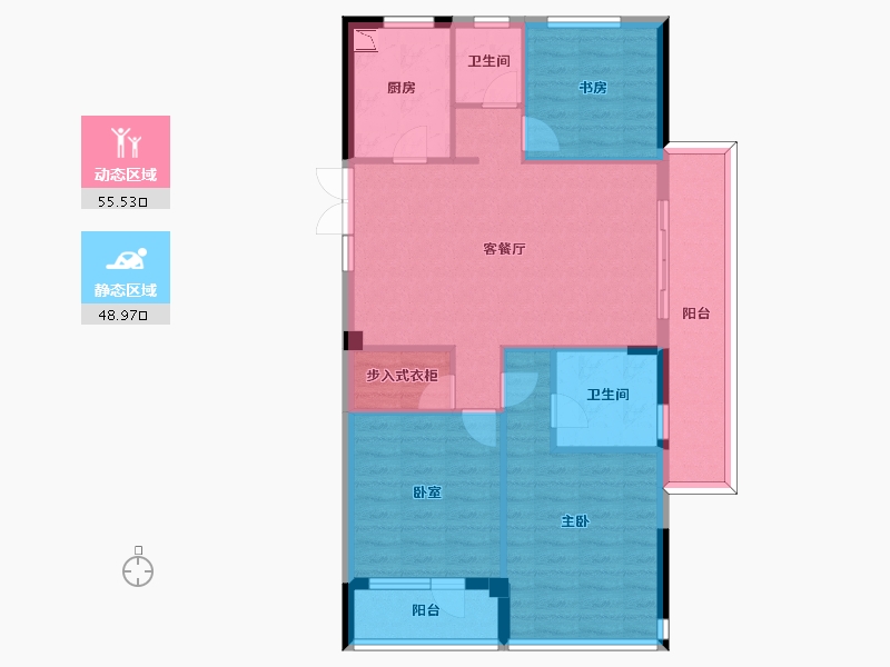 浙江省-宁波市-悦君台-94.00-户型库-动静分区