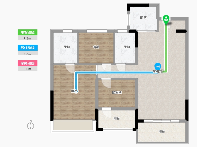 浙江省-温州市-都会传奇-84.00-户型库-动静线