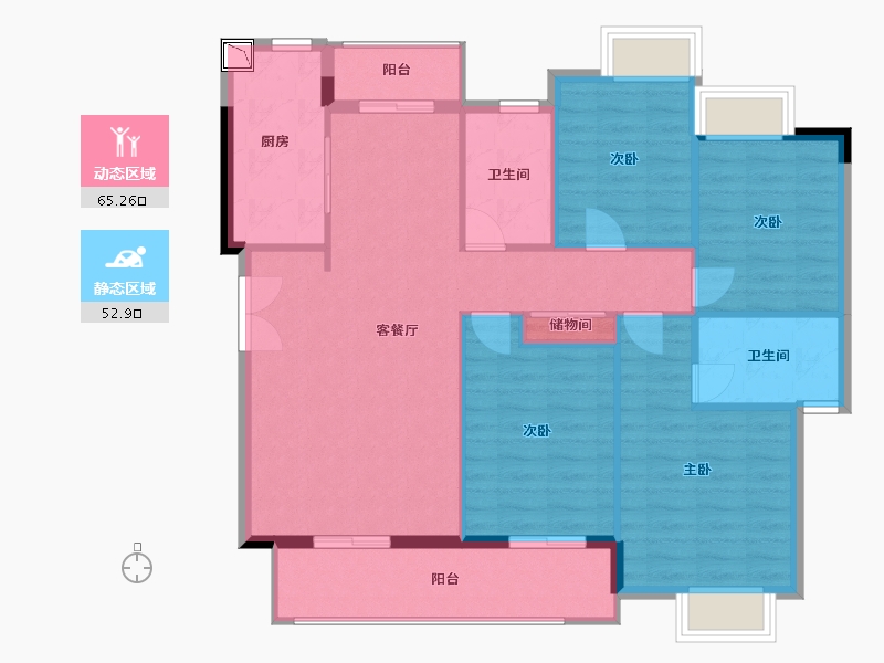 江西省-南昌市-富力银禧悦城-108.01-户型库-动静分区