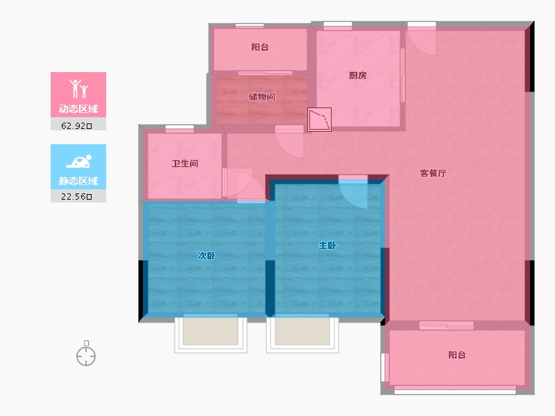 江西省-南昌市-经开盈石IM广场-76.01-户型库-动静分区