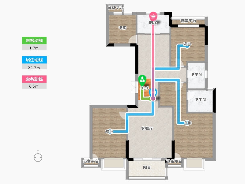 浙江省-台州市-君泰学府-102.00-户型库-动静线