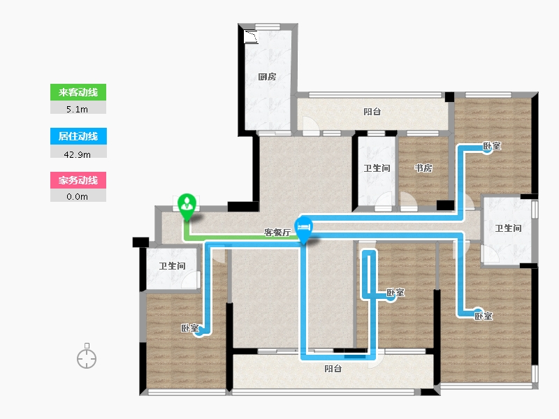 浙江省-宁波市-悦君台-145.96-户型库-动静线