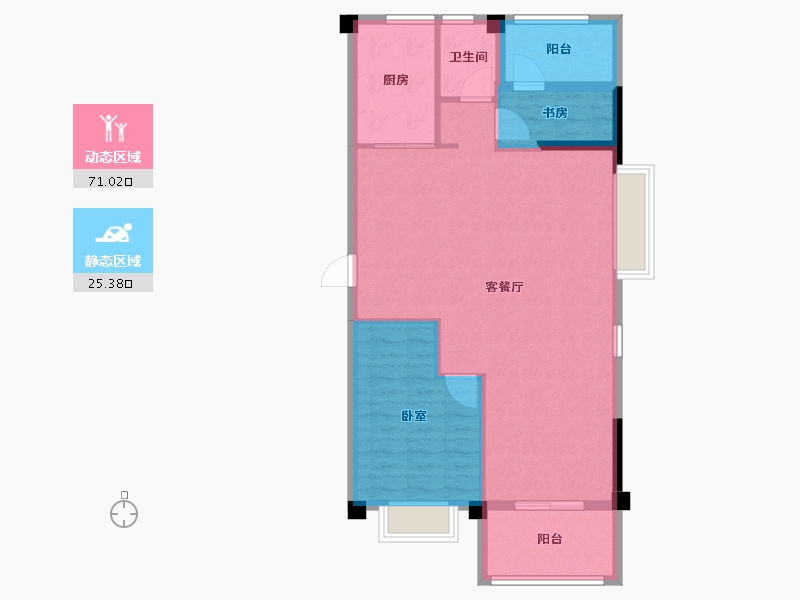 福建省-福州市-正荣悦澜山-88.00-户型库-动静分区