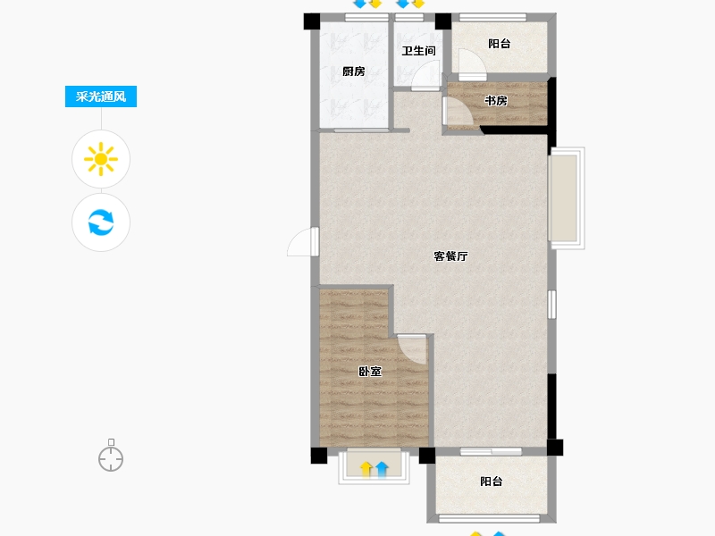 福建省-福州市-正荣悦澜山-88.00-户型库-采光通风