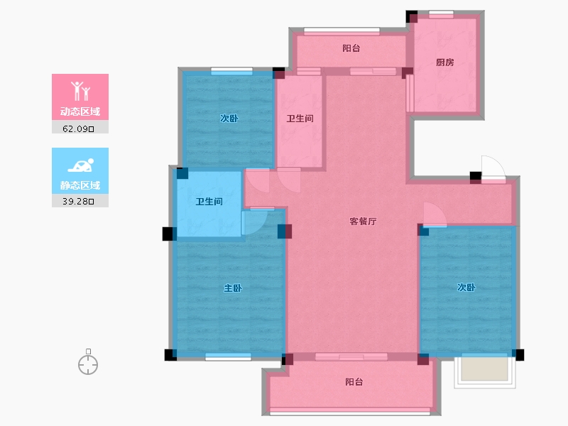 江西省-九江市-阳光锦绣学府-91.00-户型库-动静分区