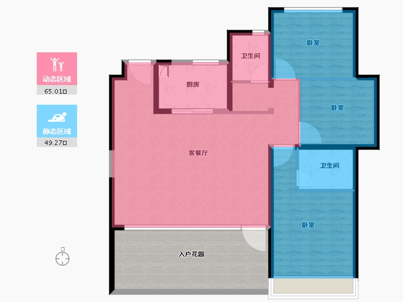 陕西省-咸阳市-云境天澄-123.82-户型库-动静分区