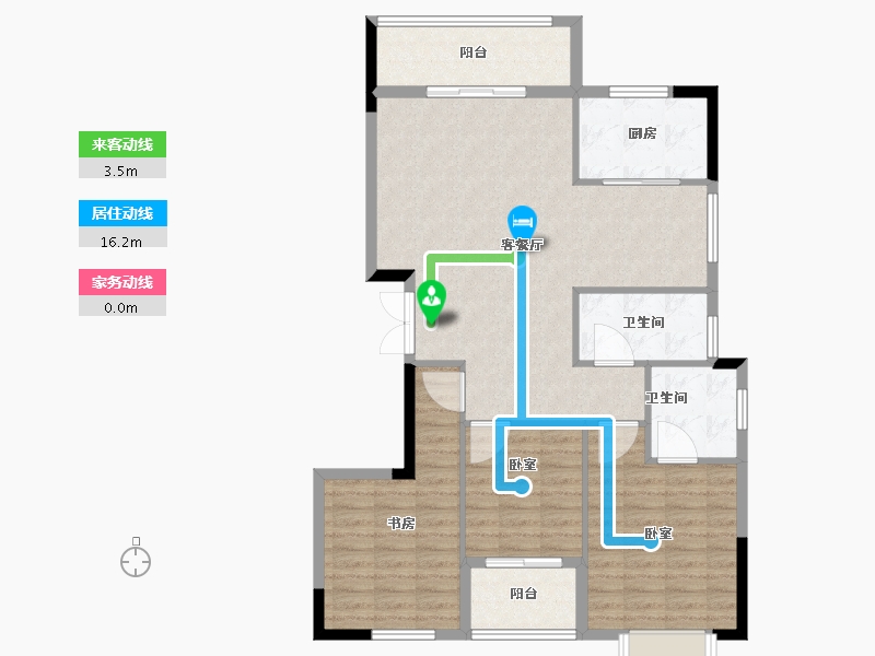 福建省-福州市-福清时代广场-102.00-户型库-动静线