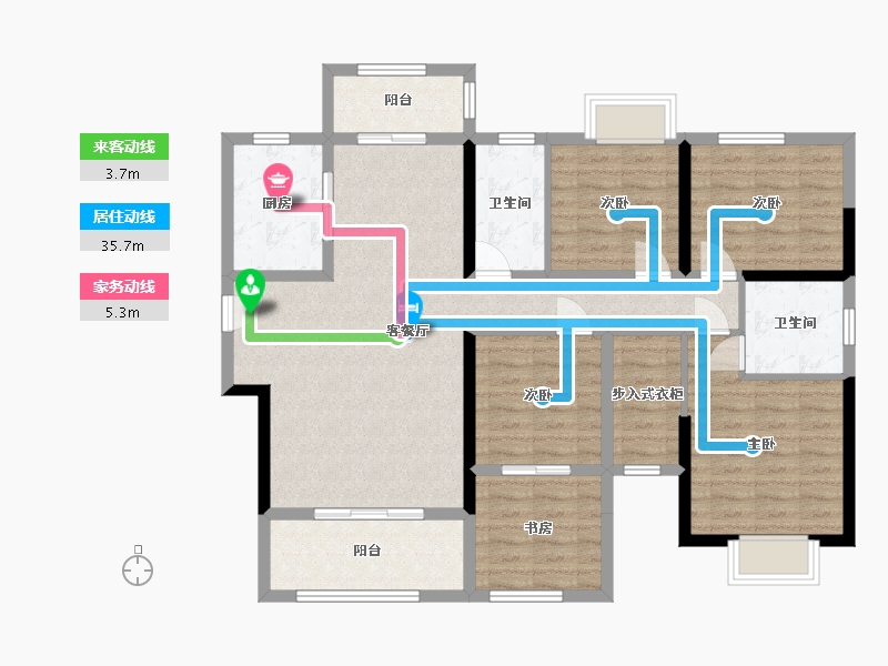 湖南省-岳阳市-友阿悦玺-113.48-户型库-动静线