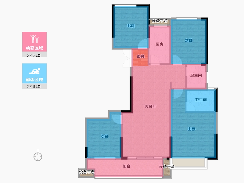 浙江省-台州市-岭商国际广场-106.00-户型库-动静分区