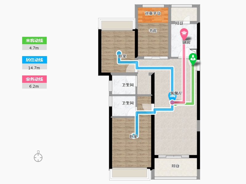 浙江省-湖州市-中建投悦湖名城-93.58-户型库-动静线