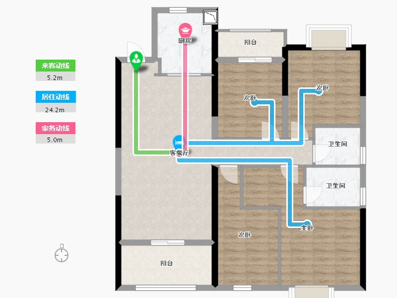 江西省-南昌市-中骏雍景湾-102.00-户型库-动静线