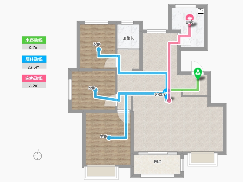 江苏省-徐州市-明发豪庭-94.00-户型库-动静线