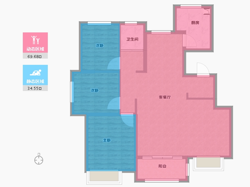 江苏省-徐州市-明发豪庭-94.00-户型库-动静分区