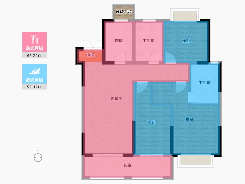 江苏省-常州市-弘阳天下锦-104.00-户型库-动静分区