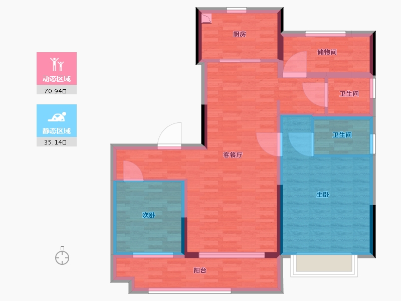 江苏省-南通市-碧桂园十里江山-94.01-户型库-动静分区