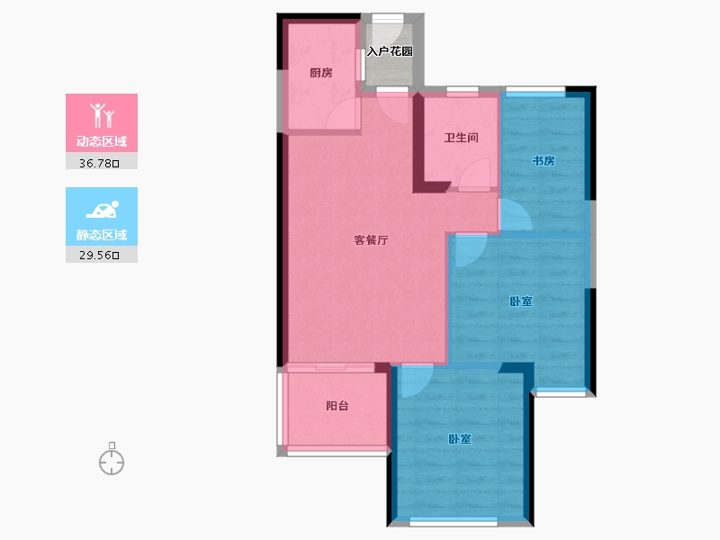 福建省-福州市-碧桂园十里江湾-61.00-户型库-动静分区