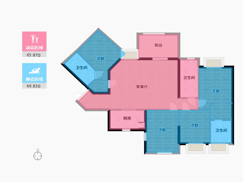 广东省-深圳市-龙华金茂府-119.35-户型库-动静分区