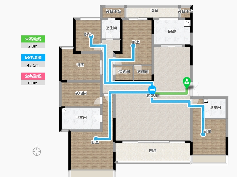 浙江省-金华市-义乌壹号院-210.13-户型库-动静线