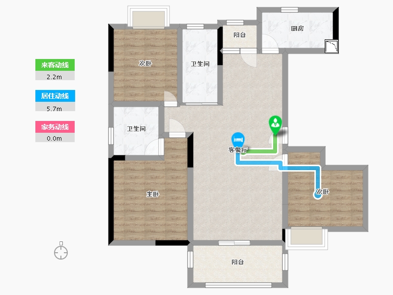 江西省-南昌市-华达金沙逸城-97.20-户型库-动静线