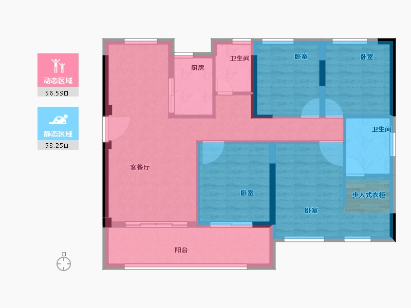 福建省-泉州市-力高水投君誉中央-98.82-户型库-动静分区