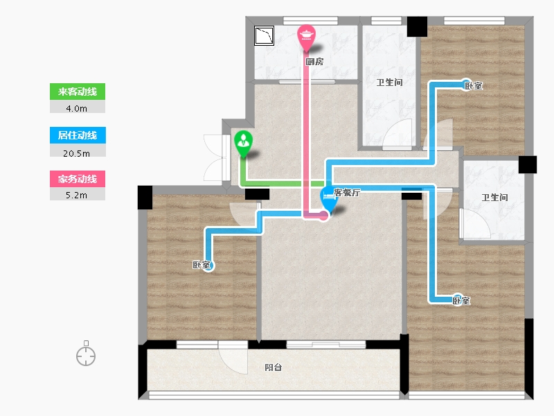 浙江省-宁波市-悦君台-98.00-户型库-动静线