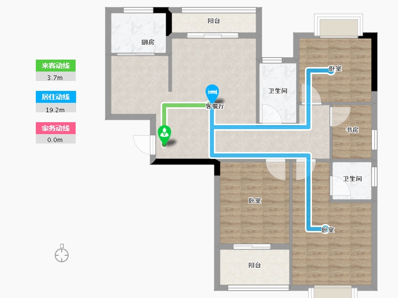 福建省-福州市-福清时代广场-96.00-户型库-动静线