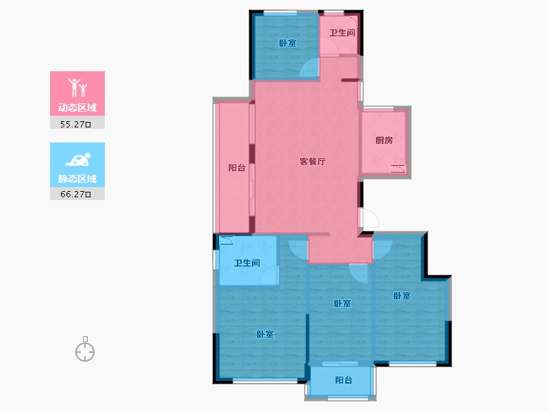 浙江省-丽水市-众安香樟湾-109.59-户型库-动静分区