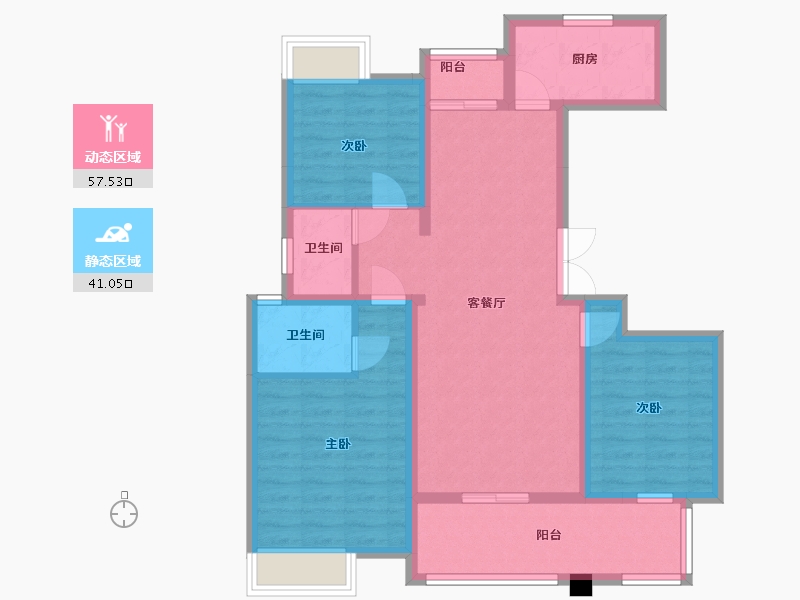 江西省-九江市-富润城-87.32-户型库-动静分区