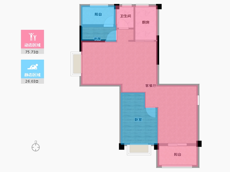 福建省-福州市-正荣悦澜山-92.00-户型库-动静分区