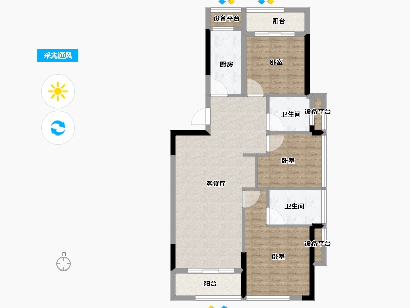 福建省-龙岩市-紫金山体育公园-94.00-户型库-采光通风