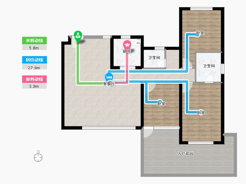 陕西省-咸阳市-云境天澄-119.47-户型库-动静线