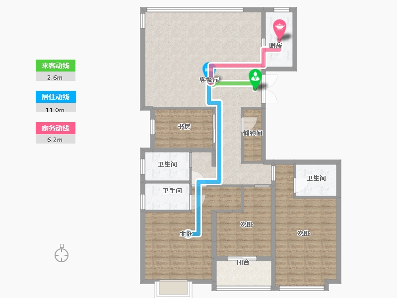 江西省-九江市-九江·金鹏城-128.00-户型库-动静线