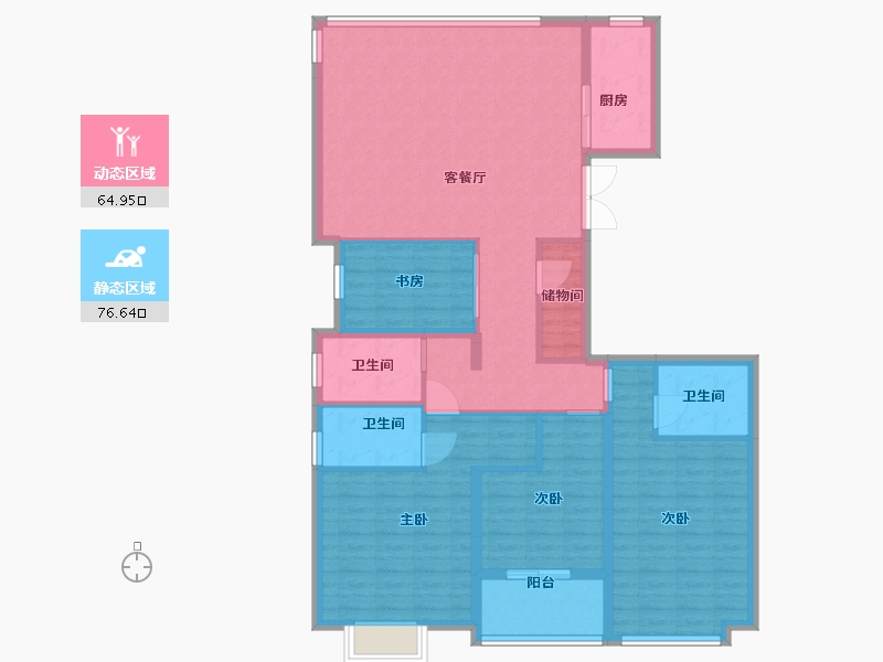 江西省-九江市-九江·金鹏城-128.00-户型库-动静分区