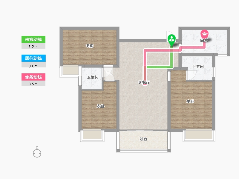 江西省-九江市-鼎盛凤凰城-94.59-户型库-动静线