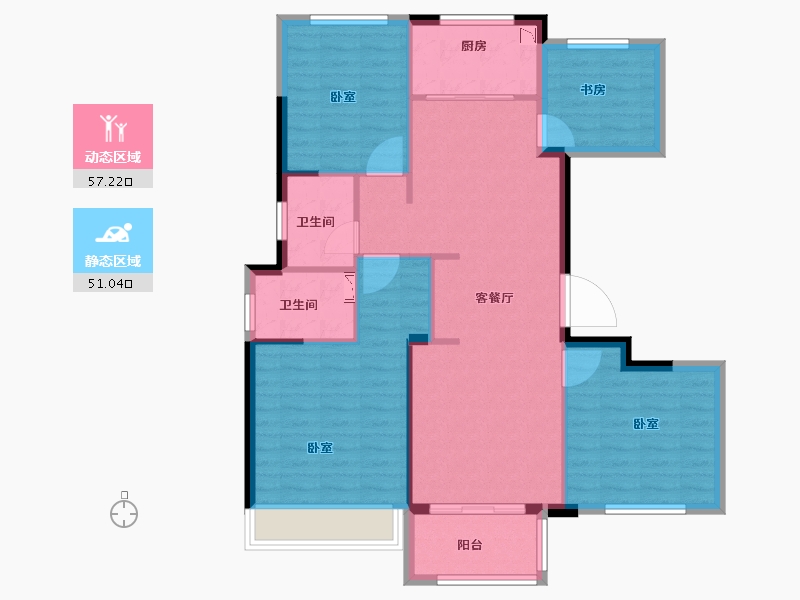 浙江省-丽水市-和泰碧桂园锦绣城-98.00-户型库-动静分区