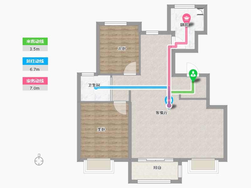 江苏省-徐州市-明发豪庭-85.00-户型库-动静线