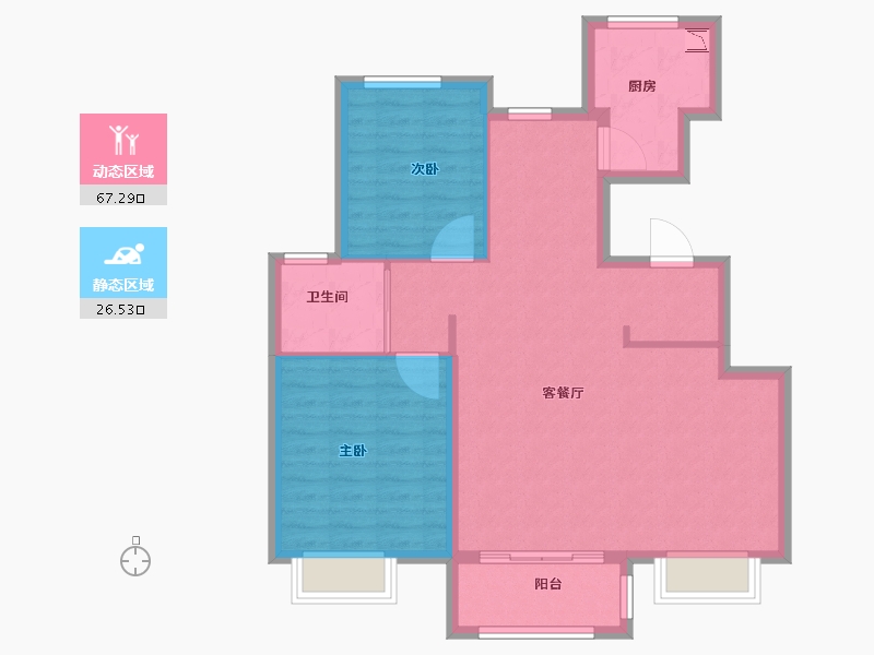 江苏省-徐州市-明发豪庭-85.00-户型库-动静分区