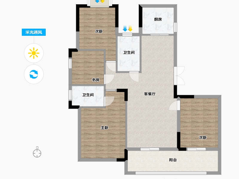 江西省-九江市-江州华府-108.00-户型库-采光通风