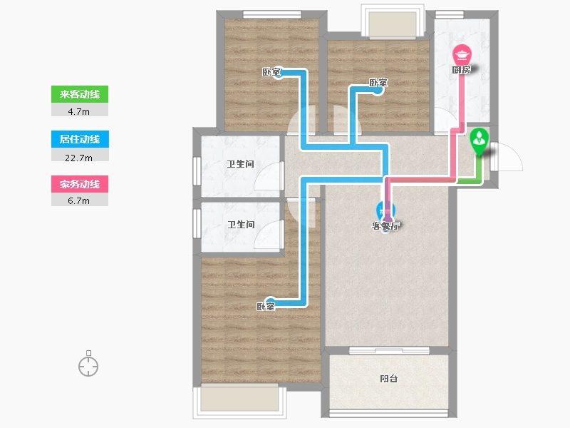 福建省-福州市-马尾正荣财富中心-84.00-户型库-动静线