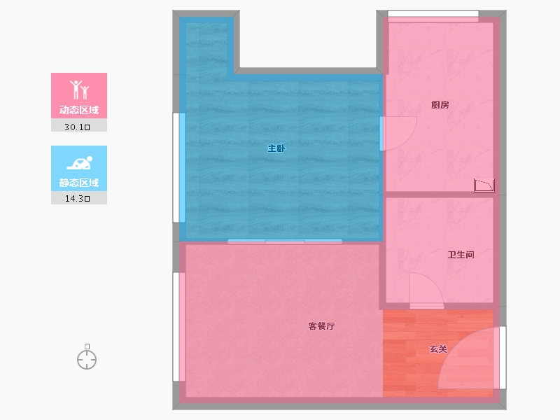 安徽省-阜阳市-华纺·新天地-40.00-户型库-动静分区