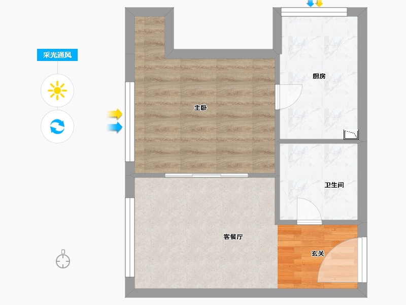 安徽省-阜阳市-华纺·新天地-40.00-户型库-采光通风