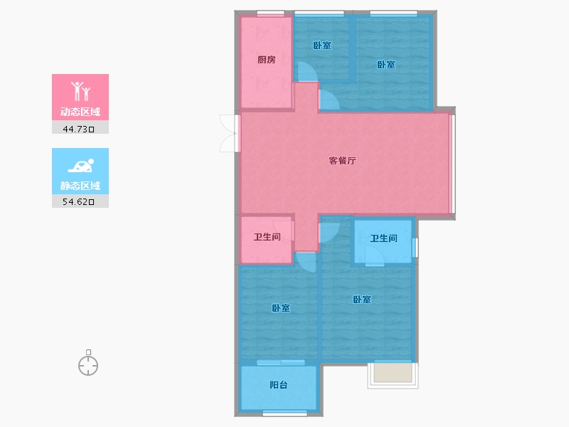 福建省-福州市-香开连天-90.00-户型库-动静分区