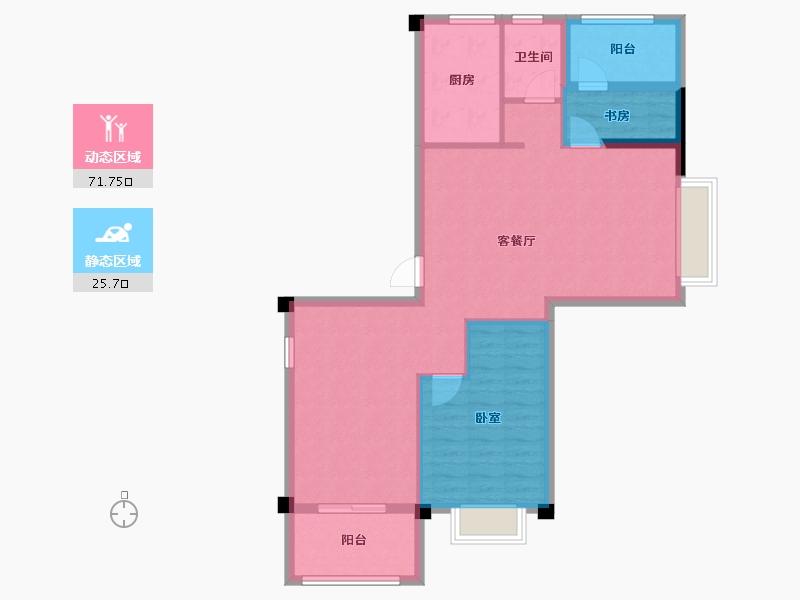 福建省-福州市-正荣悦澜山-88.00-户型库-动静分区