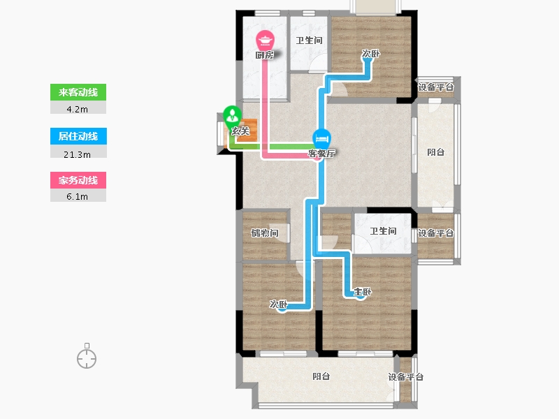 江苏省-常州市-公园里-114.00-户型库-动静线