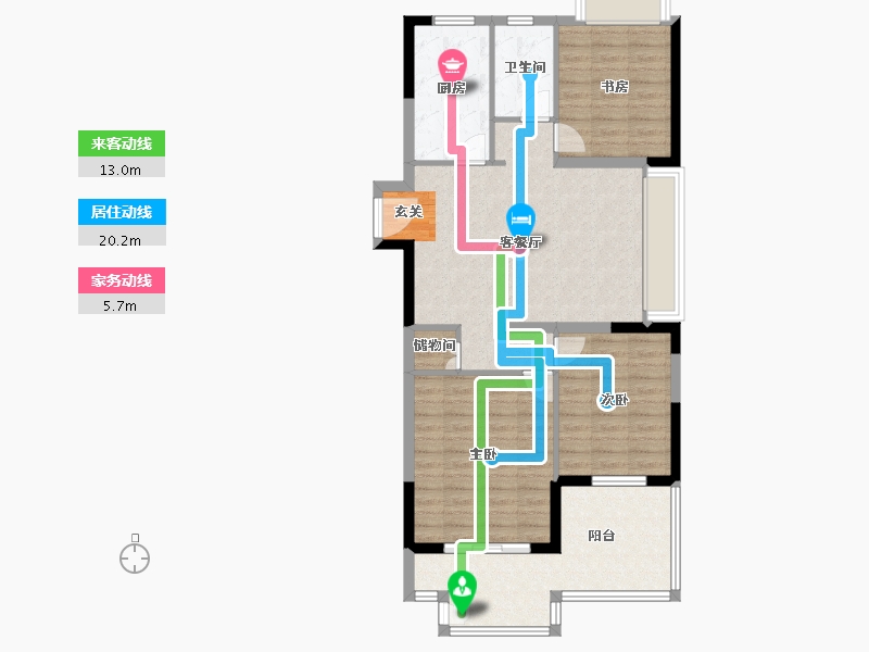 江苏省-常州市-公园里-95.01-户型库-动静线