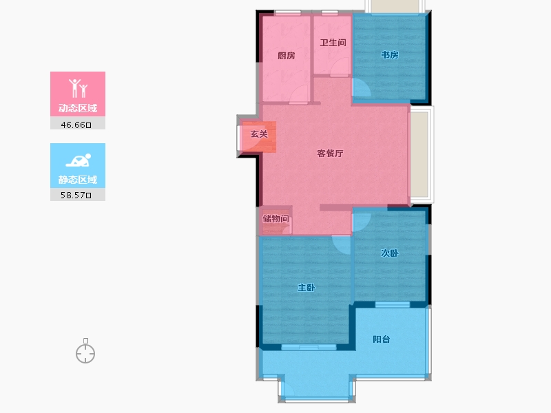 江苏省-常州市-公园里-95.01-户型库-动静分区