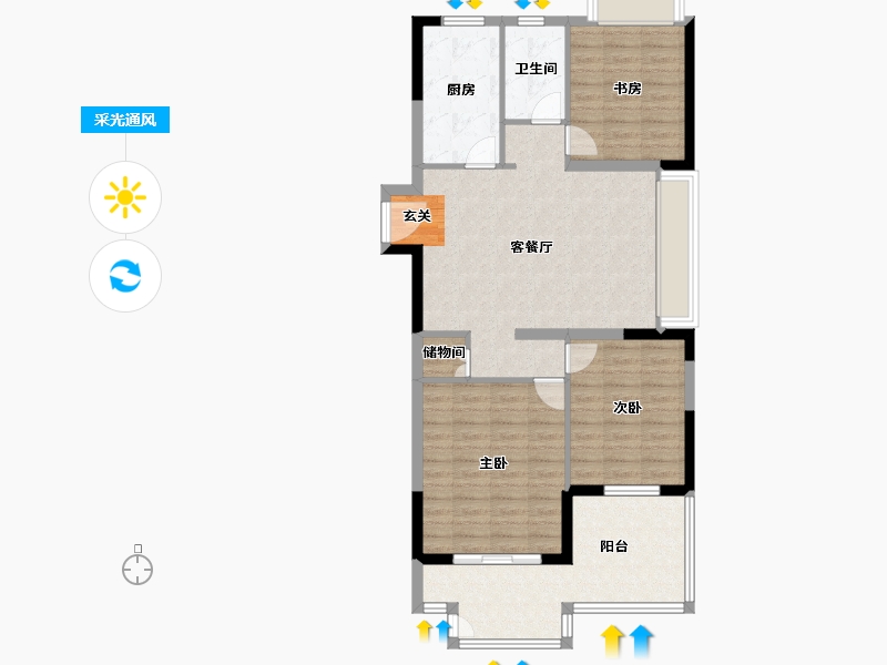 江苏省-常州市-公园里-95.01-户型库-采光通风