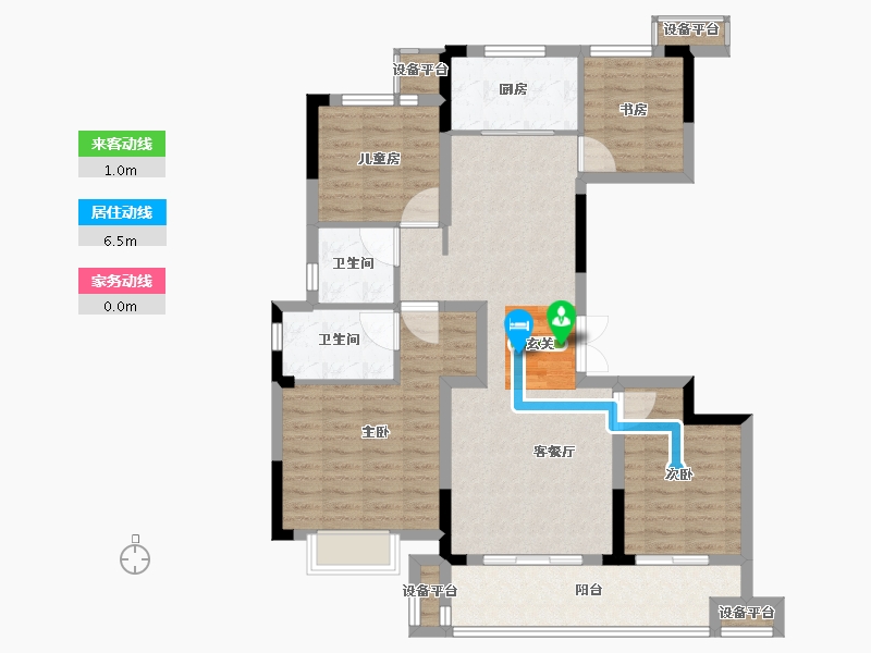 浙江省-台州市-旭辉府-103.01-户型库-动静线