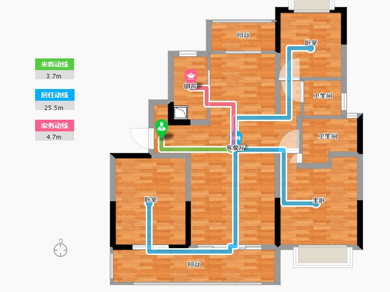 江苏省-南通市-南通国城璟府-103.49-户型库-动静线